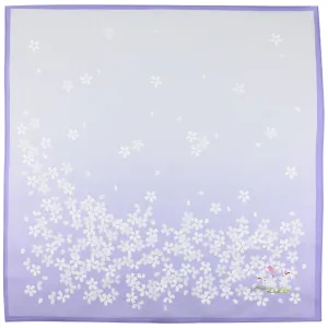 Floral Motif Cotton Handkerchief - Light Purple