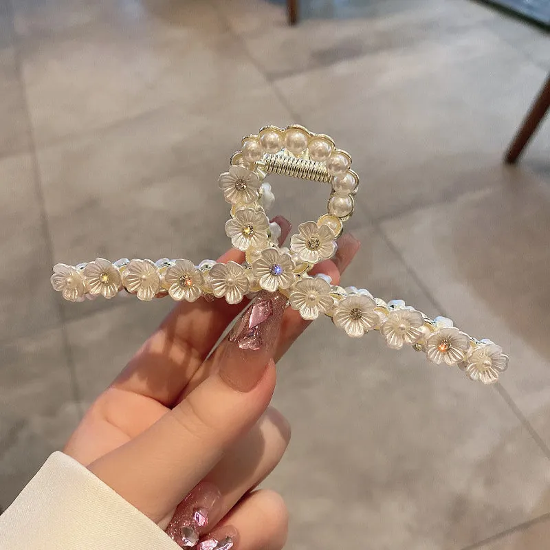 Flower Pearl Hair Clip