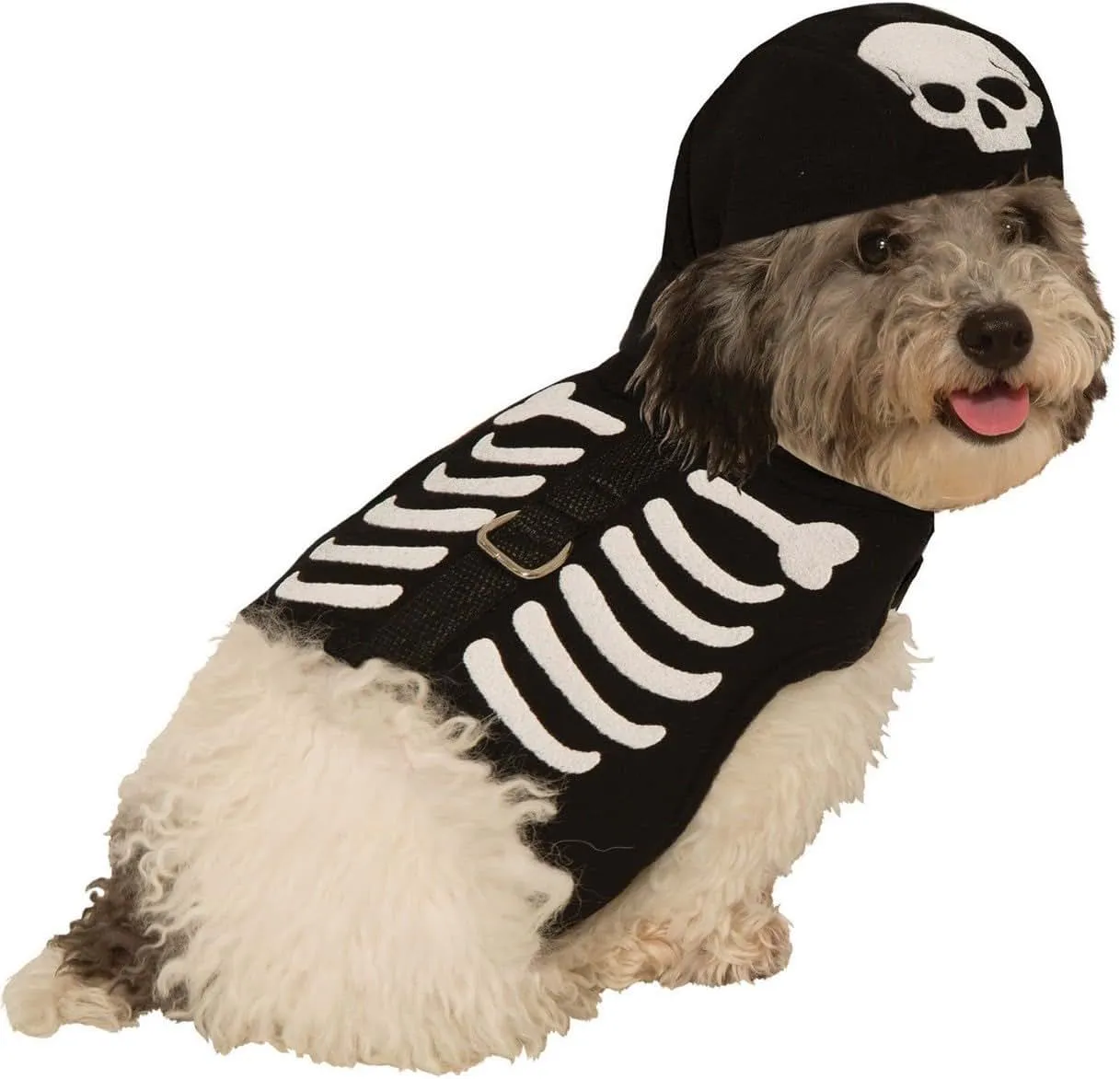 Forum Novelties Pet's Skeleton Shirt and Cap Costume