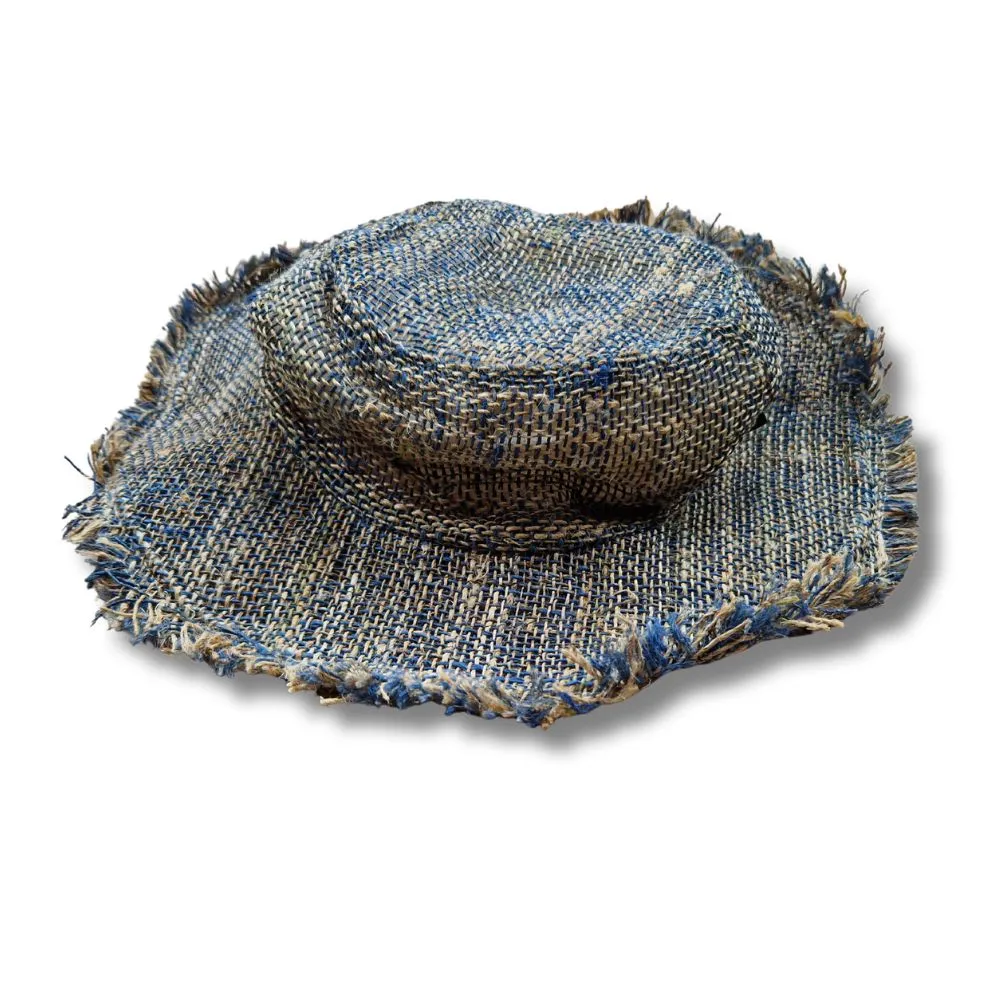 Frayed Brim Hemp Sun Hat