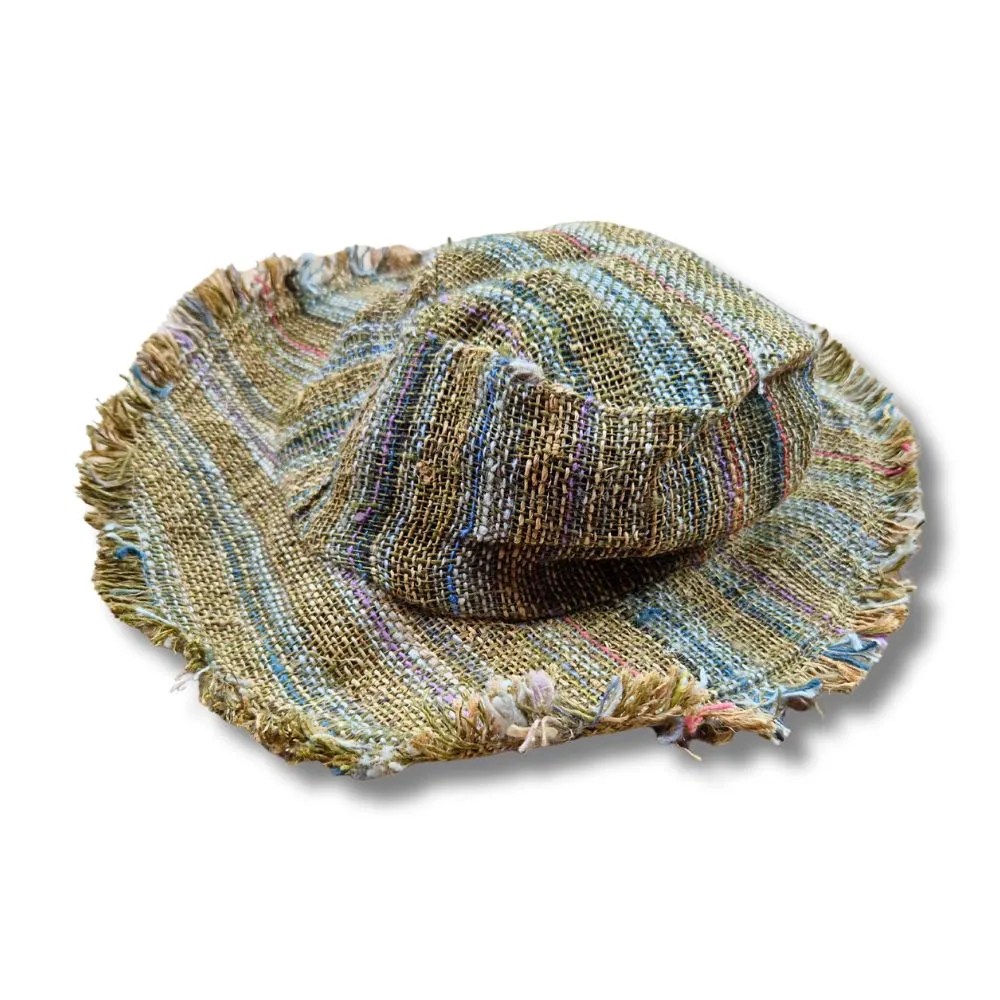 Frayed Brim Hemp Sun Hat