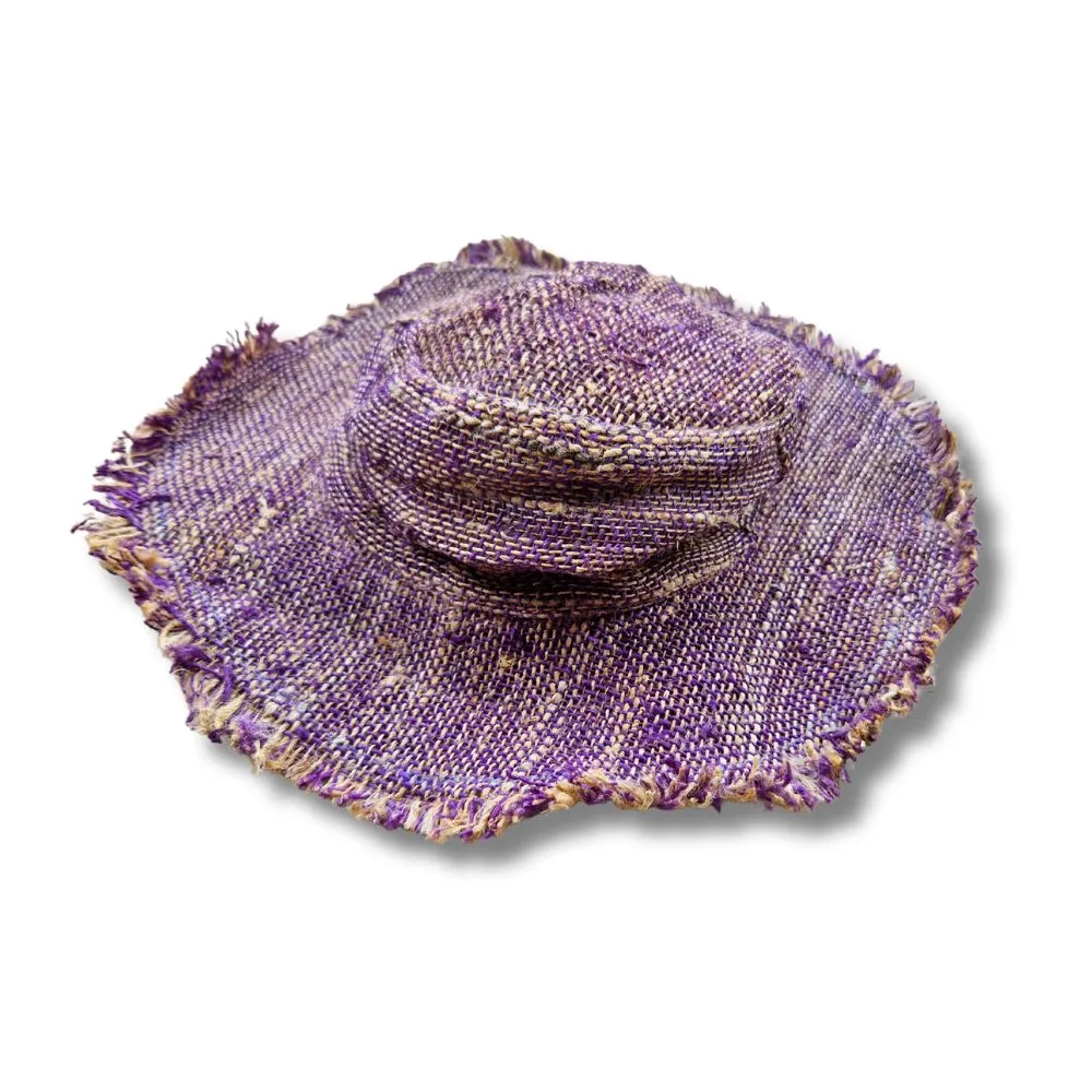 Frayed Brim Hemp Sun Hat