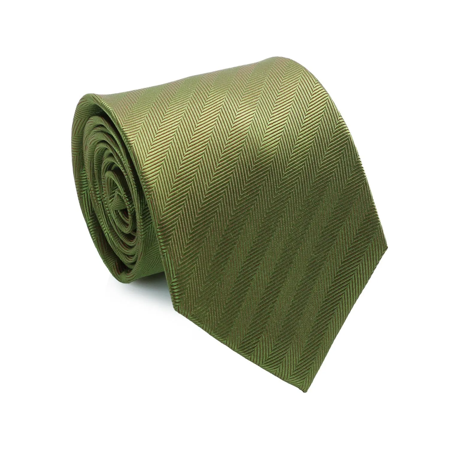 Green Silk Classic Woven Necktie Set- JPM1824W