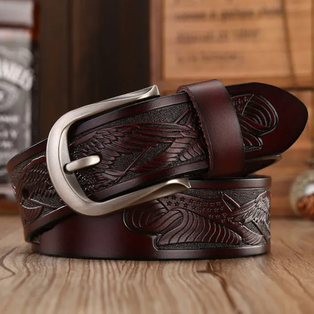 Handcrafted Eagle Engrave Leather Belts