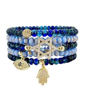 Harper Star Of David Protection Crystal Bracelets