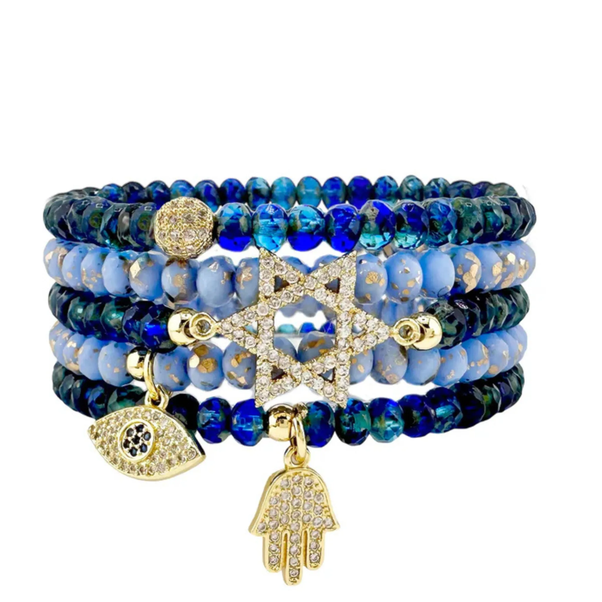 Harper Star Of David Protection Crystal Bracelets