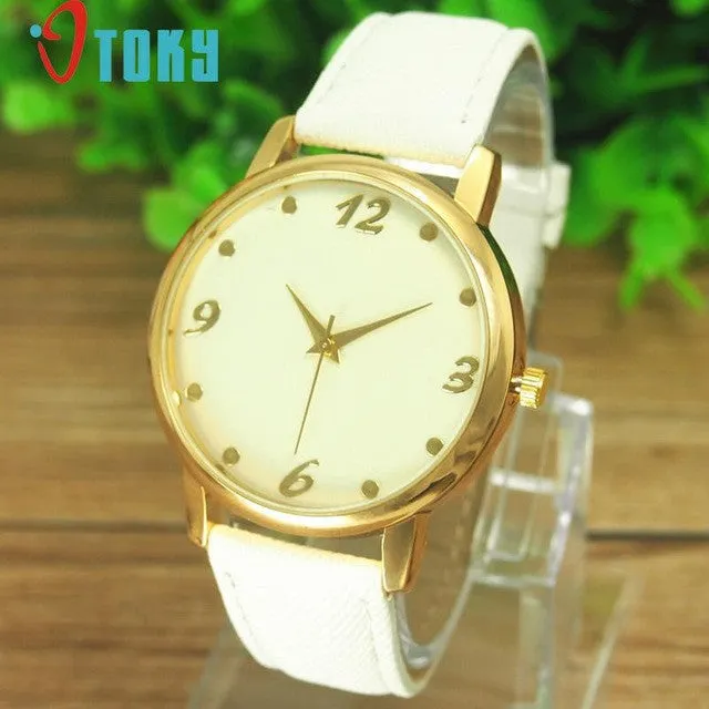 Hot Hothot Sales Design Women Watch Denim Cloth Wrist Watch Women Casual Quartz Watch, relogio feminino,montre femme jy28