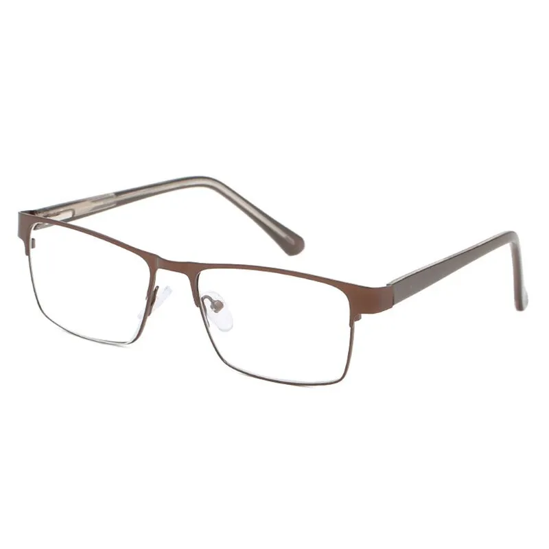 Hotony Men's Full Rim Square Alloy Frame Reading Glasses R89865