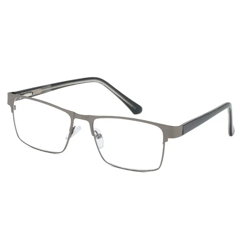 Hotony Men's Full Rim Square Alloy Frame Reading Glasses R89865