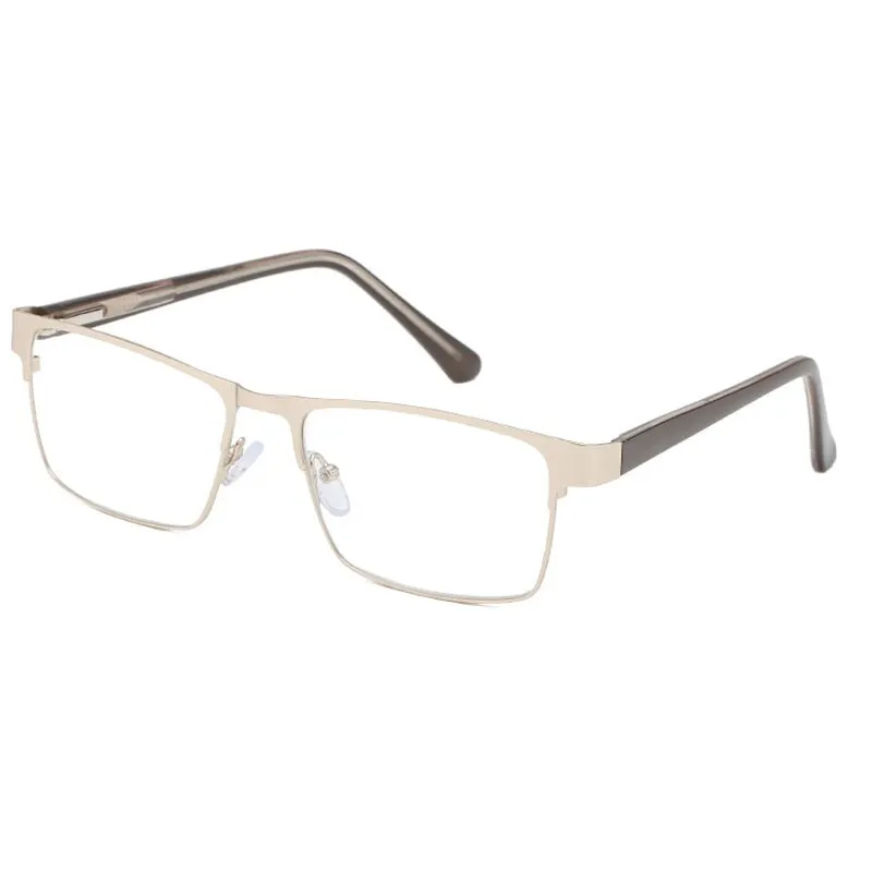 Hotony Men's Full Rim Square Alloy Frame Reading Glasses R89865