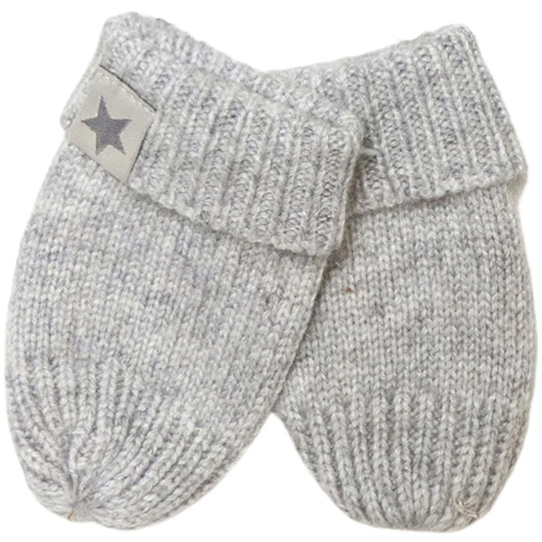 Huttelihut Mittens Wool Knit Soft Cash Light Grey Melange