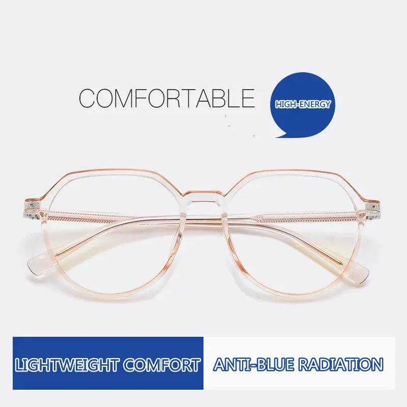 Kocolior Unisex Full Rim Flat Top Oval Tr 90 Hyperopic Reading Glasses 7810