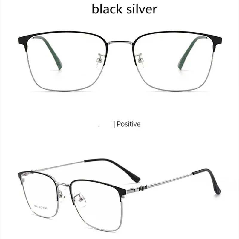 Kocolior Unisex Full Rim Large Square Alloy Hyperopic Reading Glasses 38001