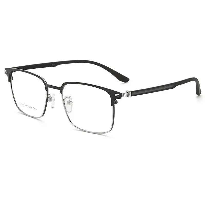 Kocolior Unisex Full Rim Square Alloy Hyperopic Reading Glasses 33999