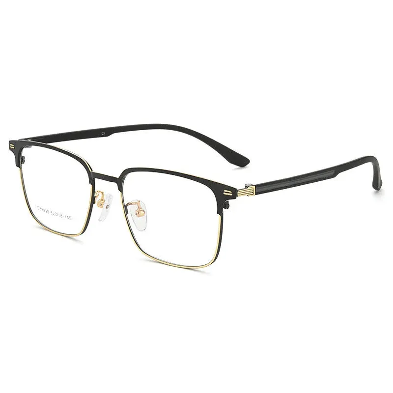 Kocolior Unisex Full Rim Square Alloy Hyperopic Reading Glasses 33999