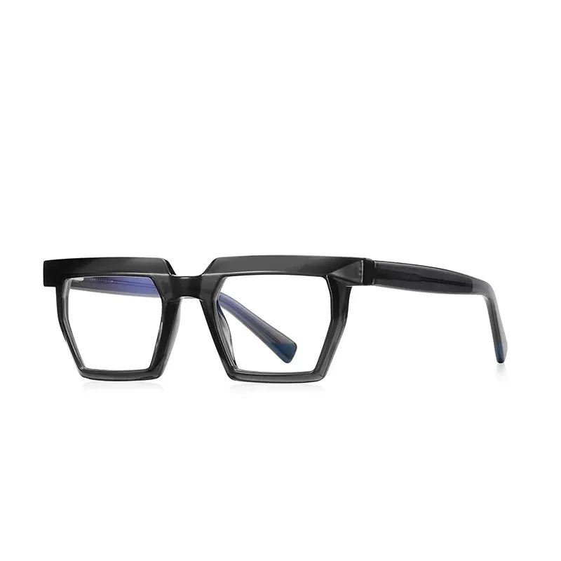 Kocolior Unisex Full Rim Square Large Acetate Hyperopic Reading Glasses 2144