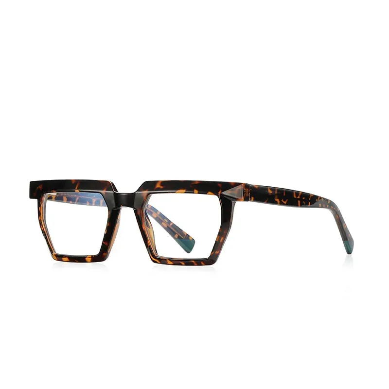 Kocolior Unisex Full Rim Square Large Acetate Hyperopic Reading Glasses 2144