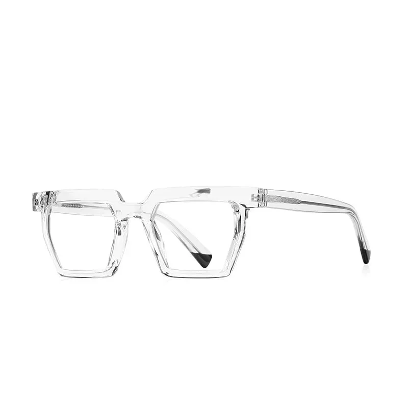 Kocolior Unisex Full Rim Square Large Acetate Hyperopic Reading Glasses 2144