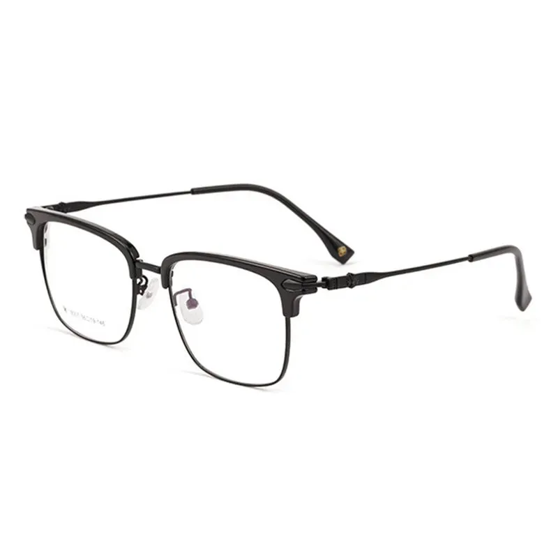 Kocolior Unisex Full Rim Square Tr 90 Alloy Hyperopic Reading Glasses 18007