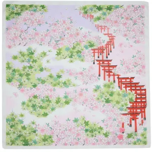 Kyoto Motif Cotton Handkerchief - Cream II