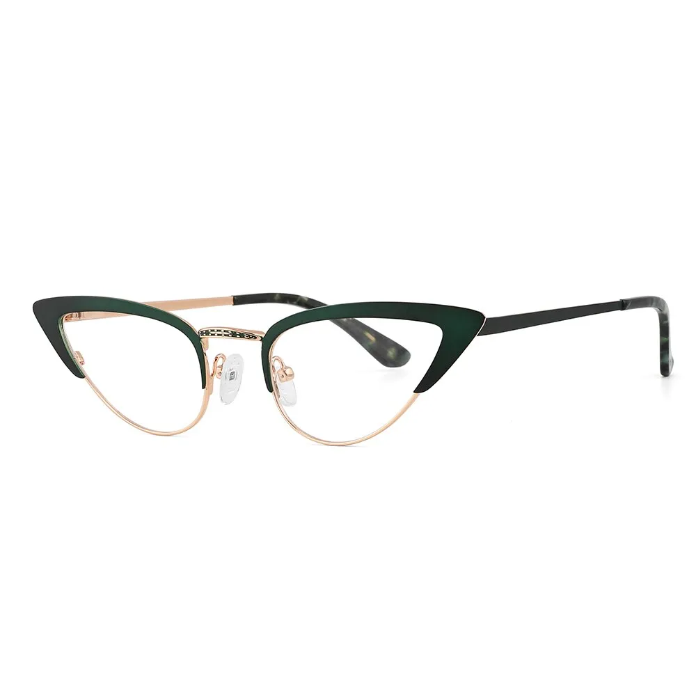 Laoyehui Women's Full Rim Cat Eye Alloy Presbyopic Reading Glasses Glr8931