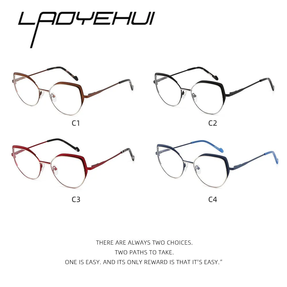 Laoyehui Women's Full Rim Oval Alloy Presbyopic Reading Glasses Glr8836