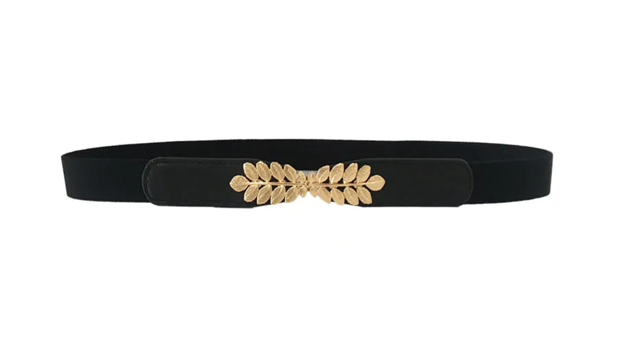 Leaf Skinny Stretchy Belt