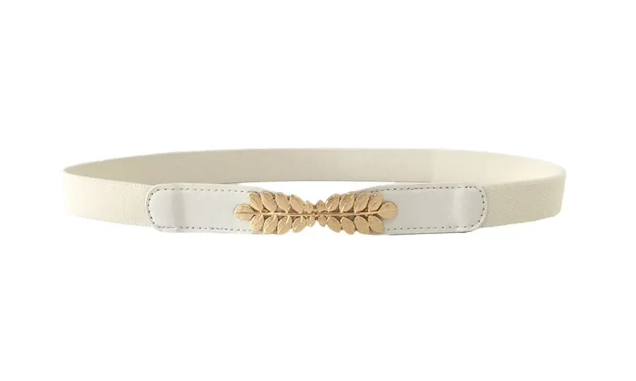 Leaf Skinny Stretchy Belt