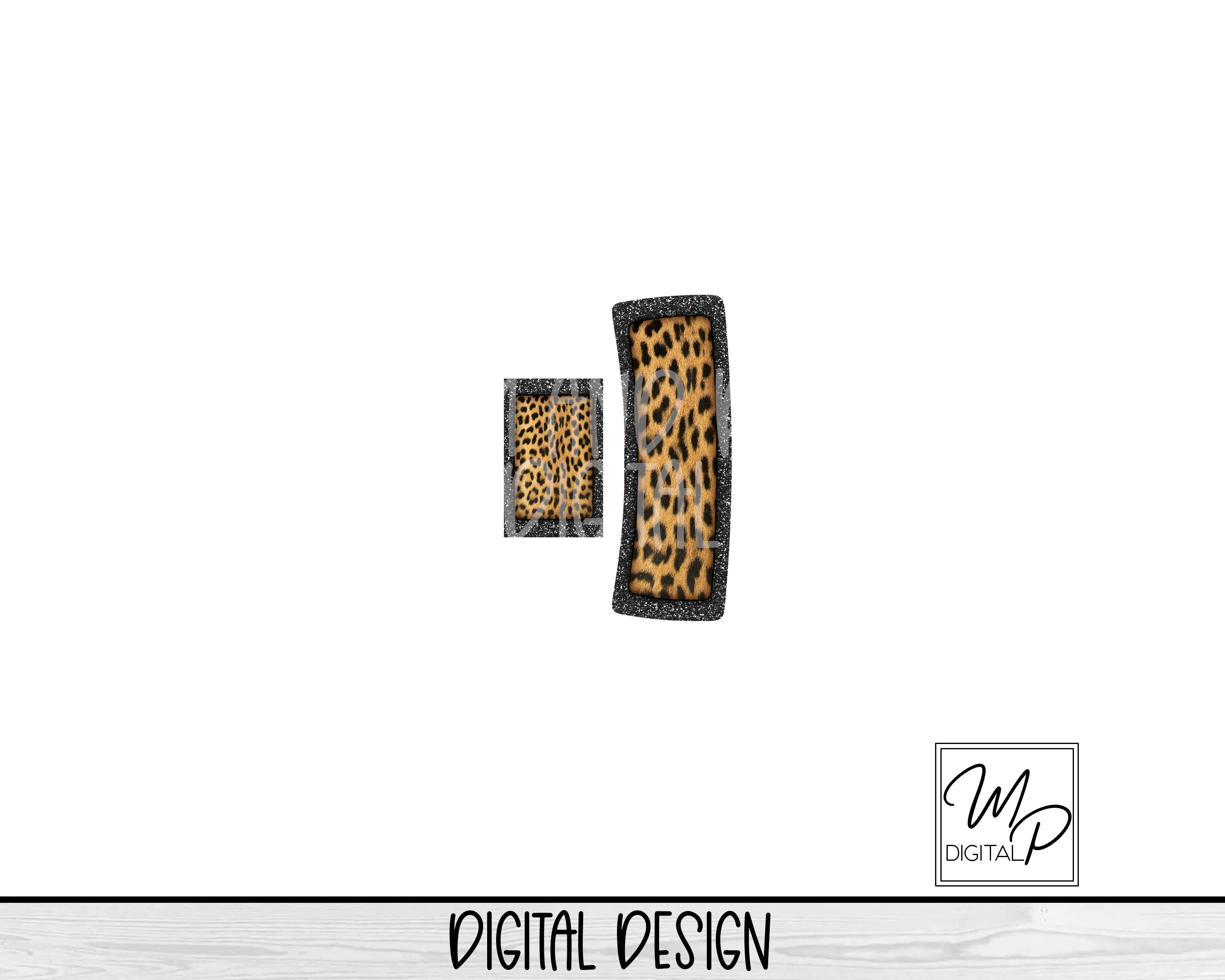 Leopard Print Hair Clip PNG Sublimation Design, Hair Claw Digital Download