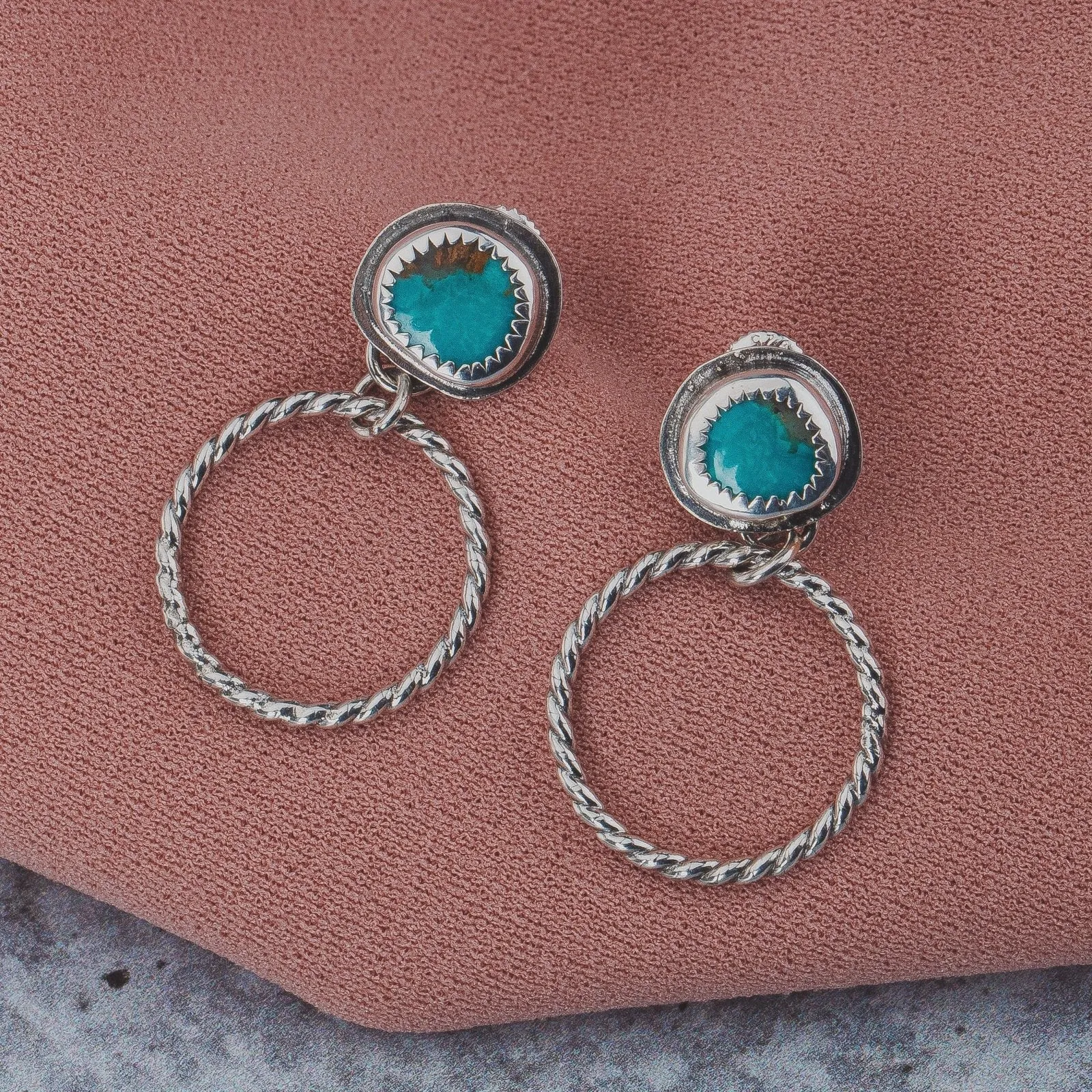 Lilah Earrings | Blue Kingman Turquoise