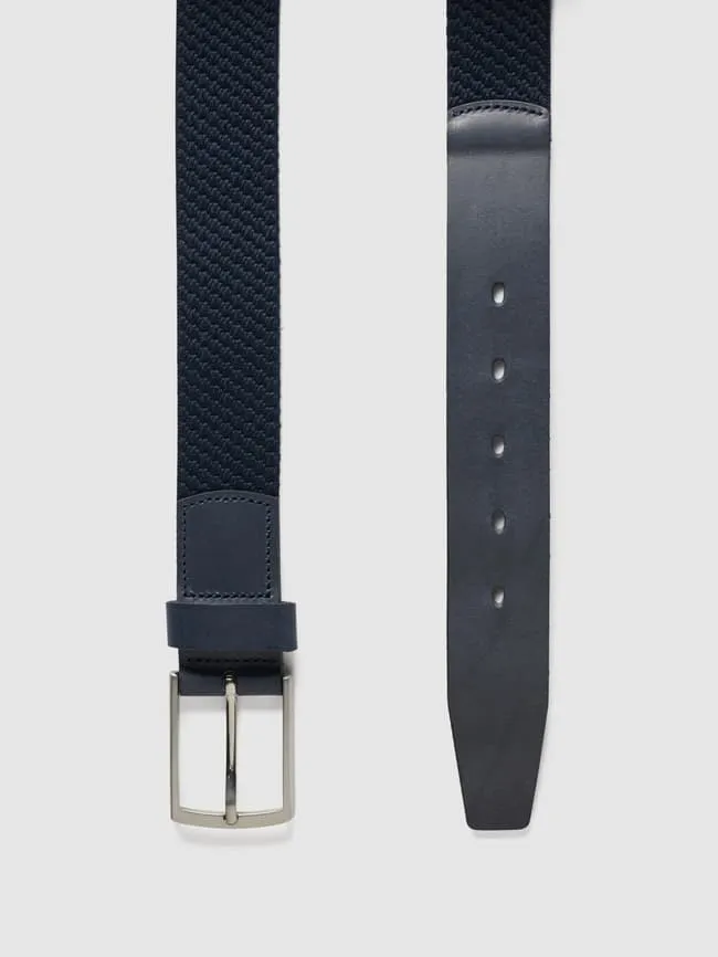 Lloyd Men's Belts leather and textile belt, dark blue