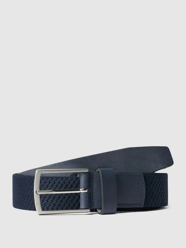 Lloyd Men's Belts leather and textile belt, dark blue