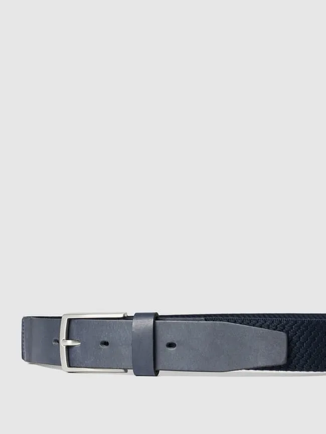 Lloyd Men's Belts leather and textile belt, dark blue