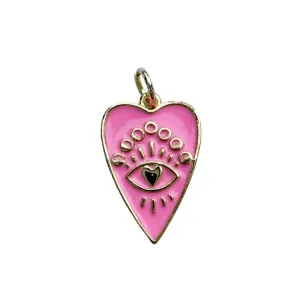 Long Pink Eye Charm