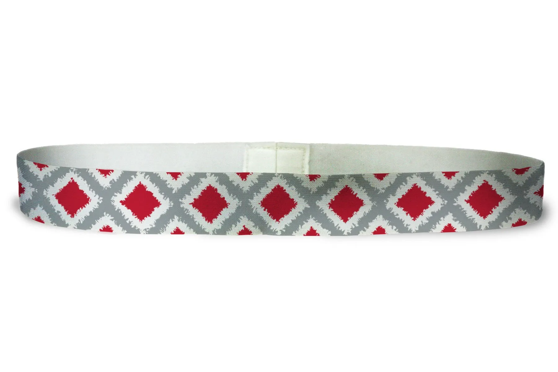 Loopty Loop Tribal Diamonds Red Grey