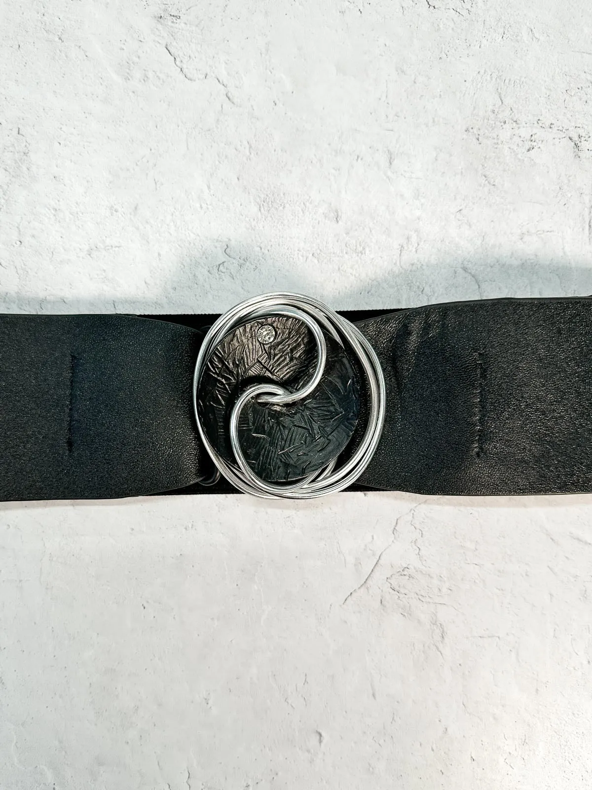 Lotus Artisan Belt, Black/Silver