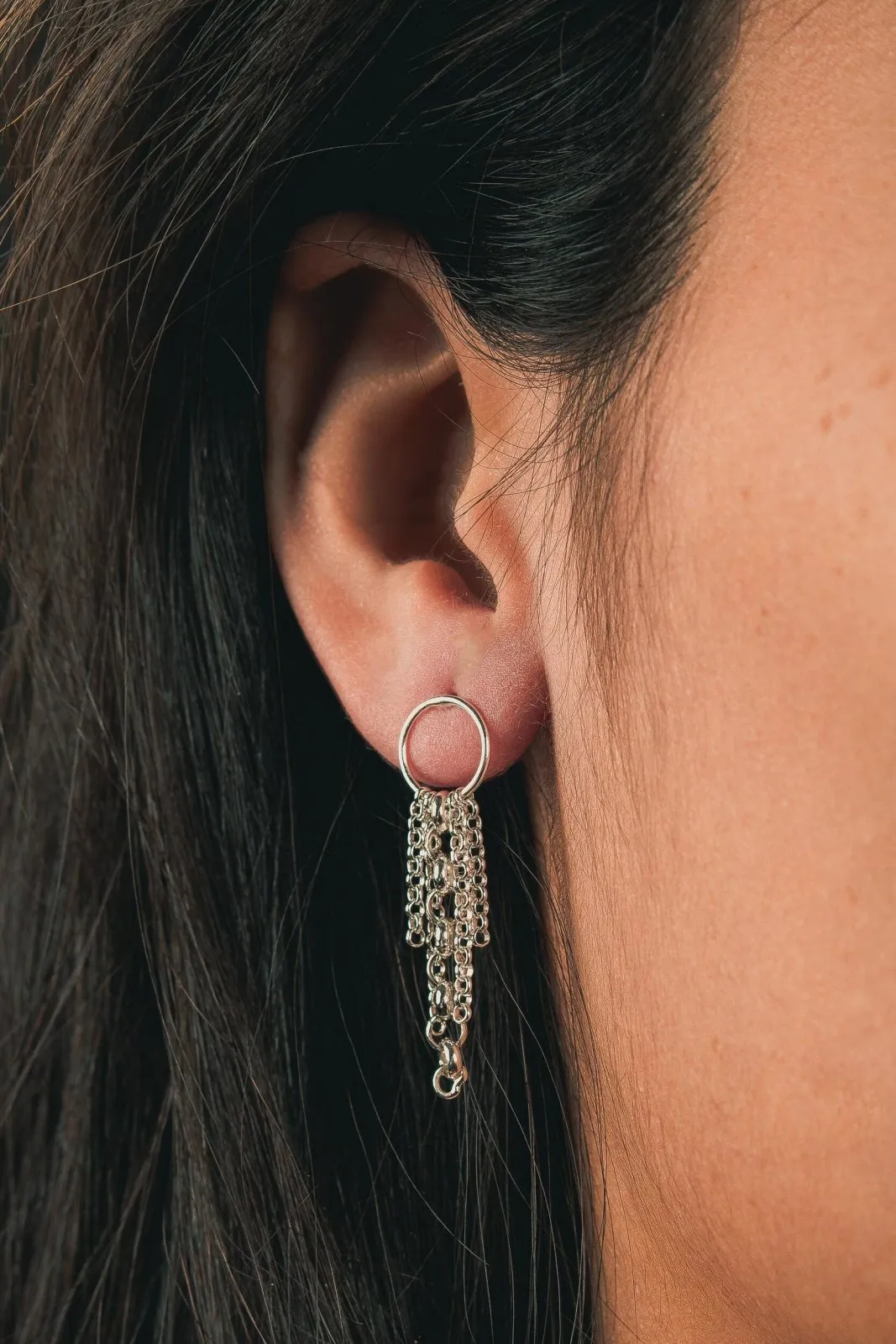 Lumi Chain Tassel Earrings