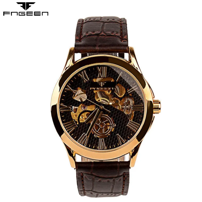 Mechanical Watch Men Watches Mechanical Watch Skeleton Design Relogio Masculino Watch Automatic Wristwatch Stainless Steel -33