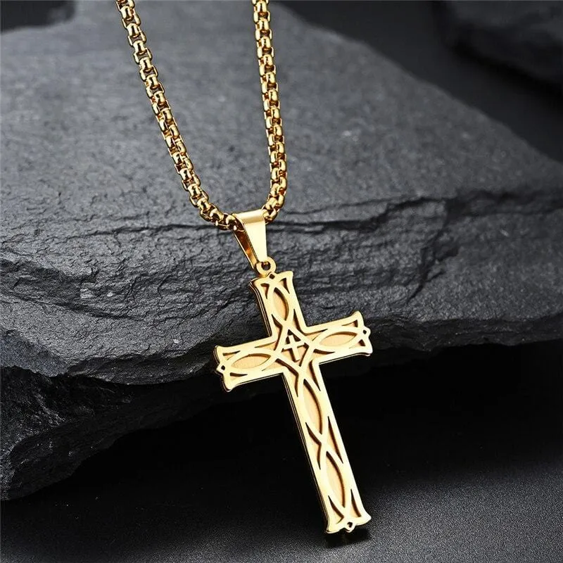 Men's Christian Necklace <br> Christian Cross