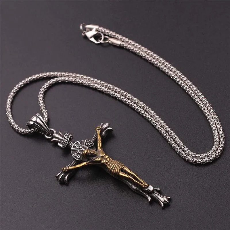 Men's Christian Necklace <br> Jesus INRI