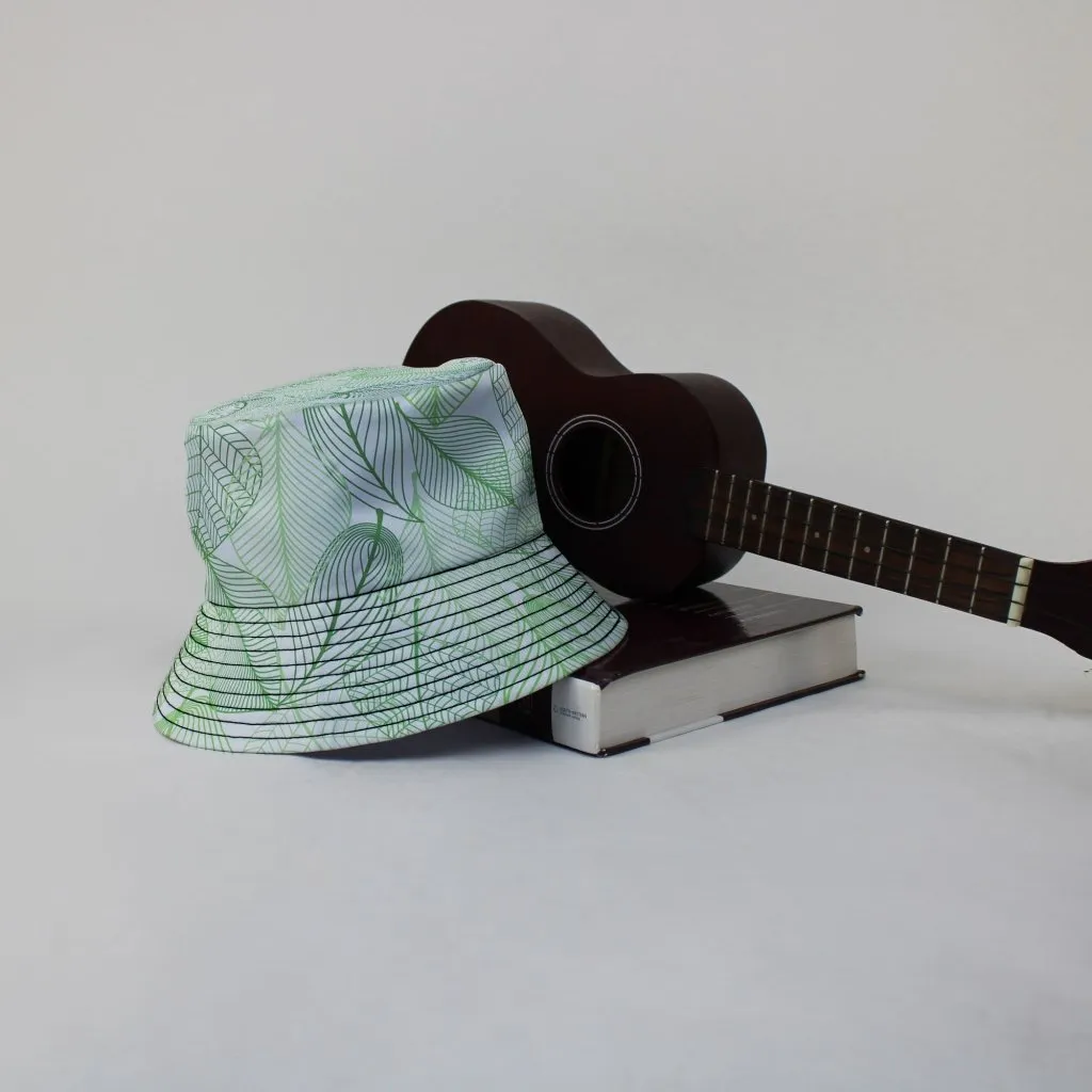 Micro Minimalist Leaves Bucket Hat