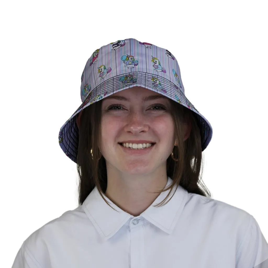 Moodicorn Rainbow Stripes Bucket Hat