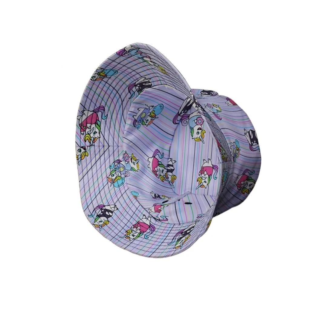 Moodicorn Rainbow Stripes Bucket Hat