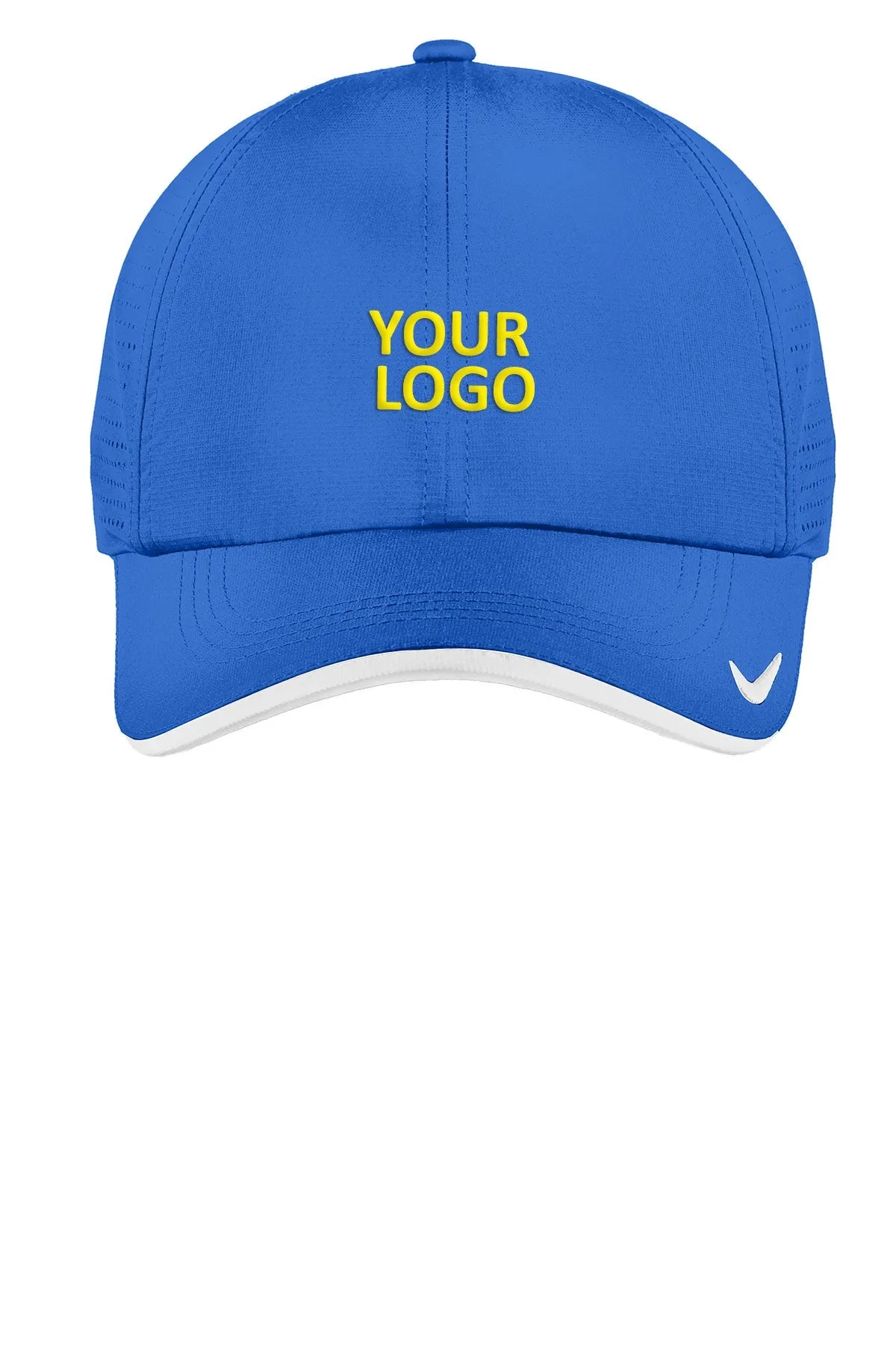 Nike Dri-FIT Swoosh Perforated Customized Caps, Blue Sapphire