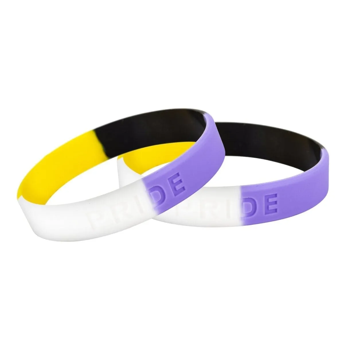 Nonbinary Flag Silicone Bracelet Wristbands