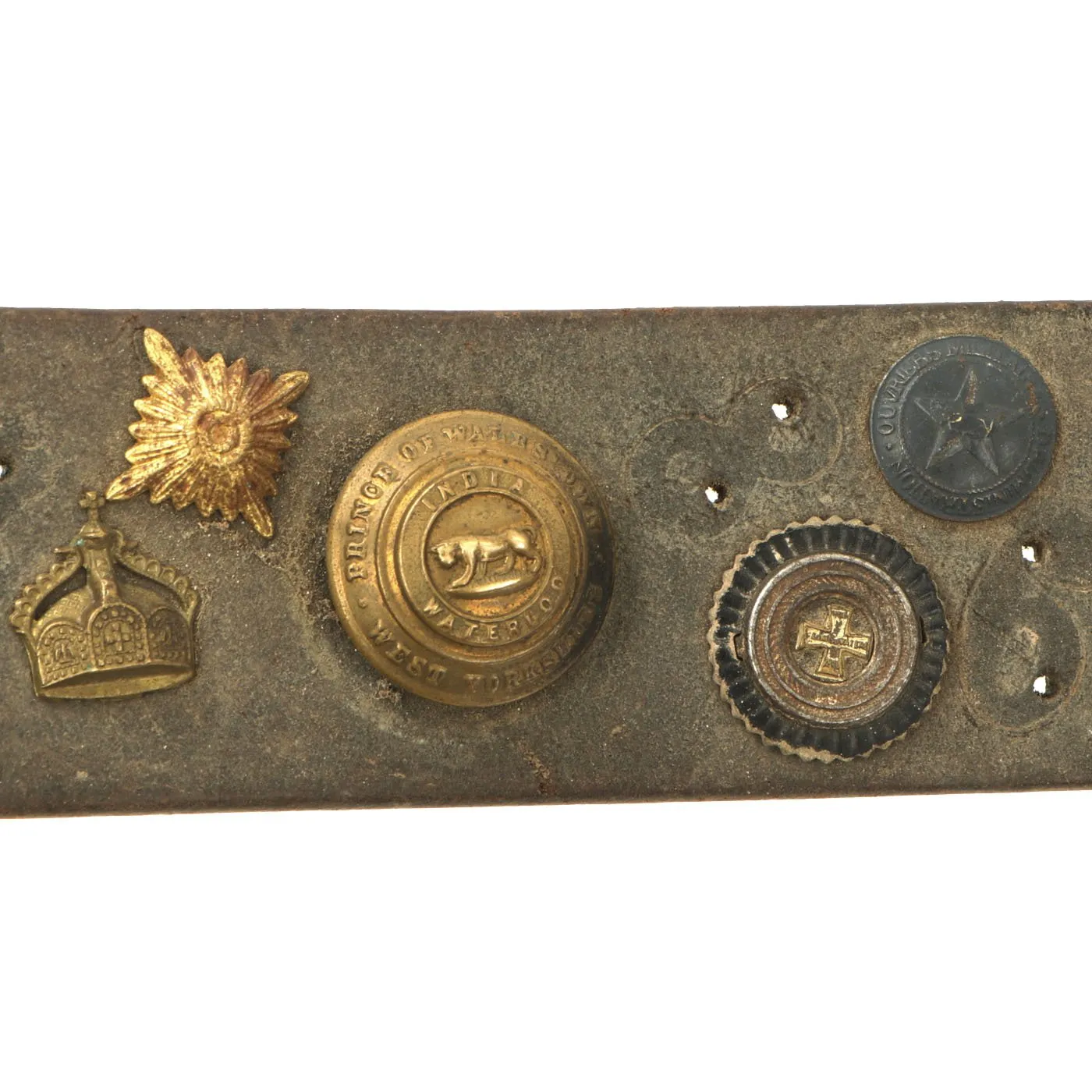 Original Imperial German WWI Hate Belt with Gott Mit Uns Prussian Buckle & 23 Attached Items