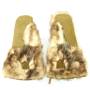 Original U.S. WWII USAAF Arctic Wolf Fur Mittens