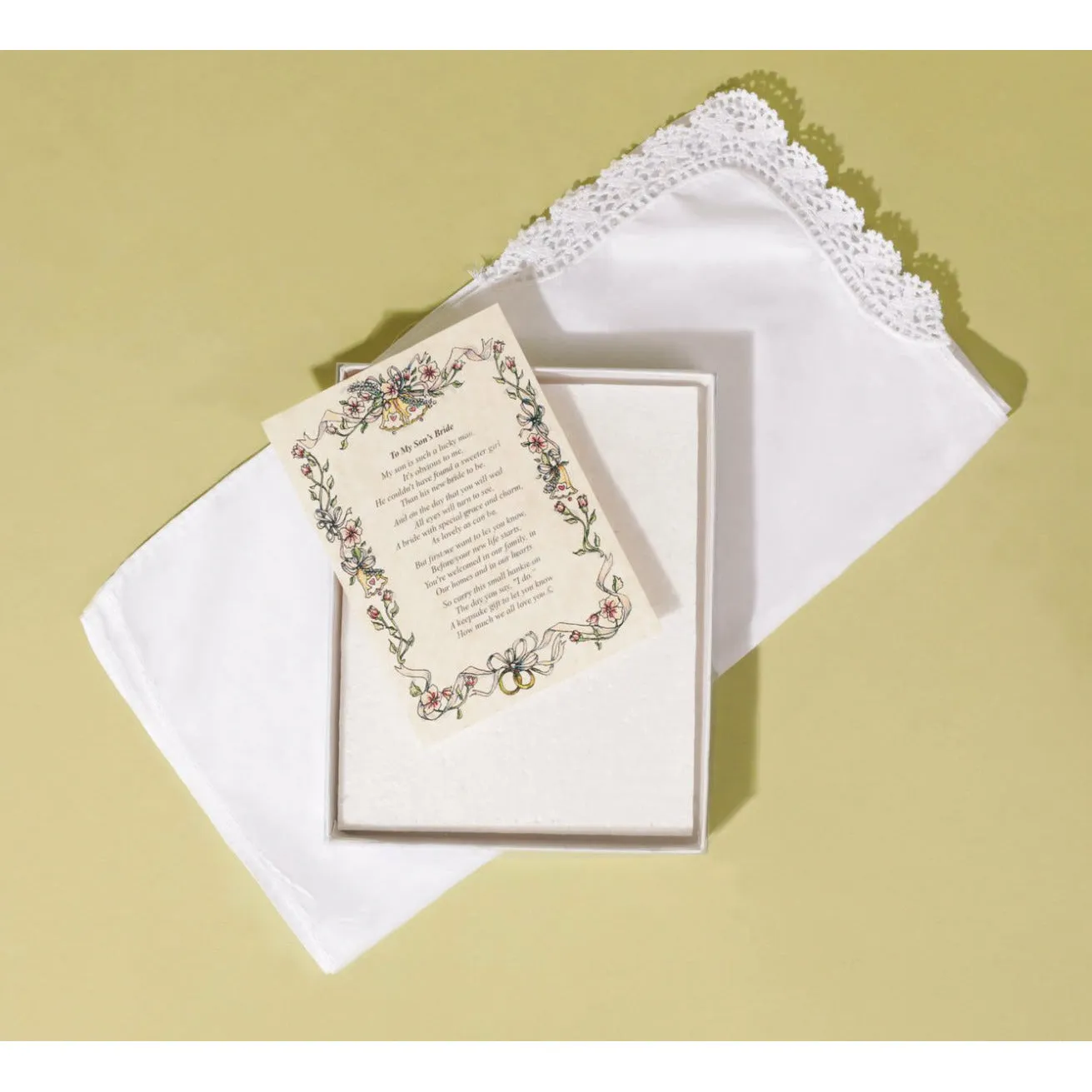 Personalized A Wedding Wish (From Friend or Family to the Bride) Wedding Handkerchief