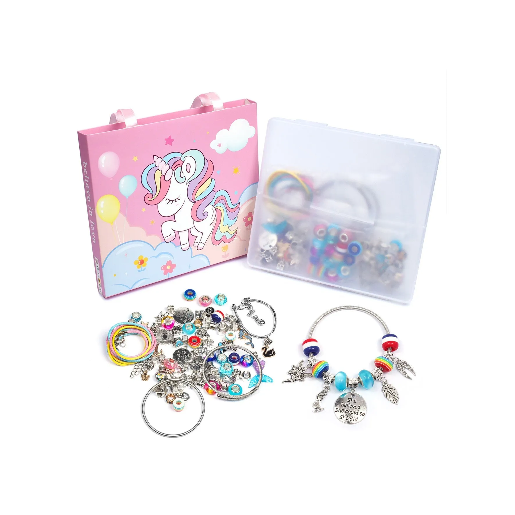 Poppy Crafts Jewellery Making Kit  - Pink Unicorn  #6*