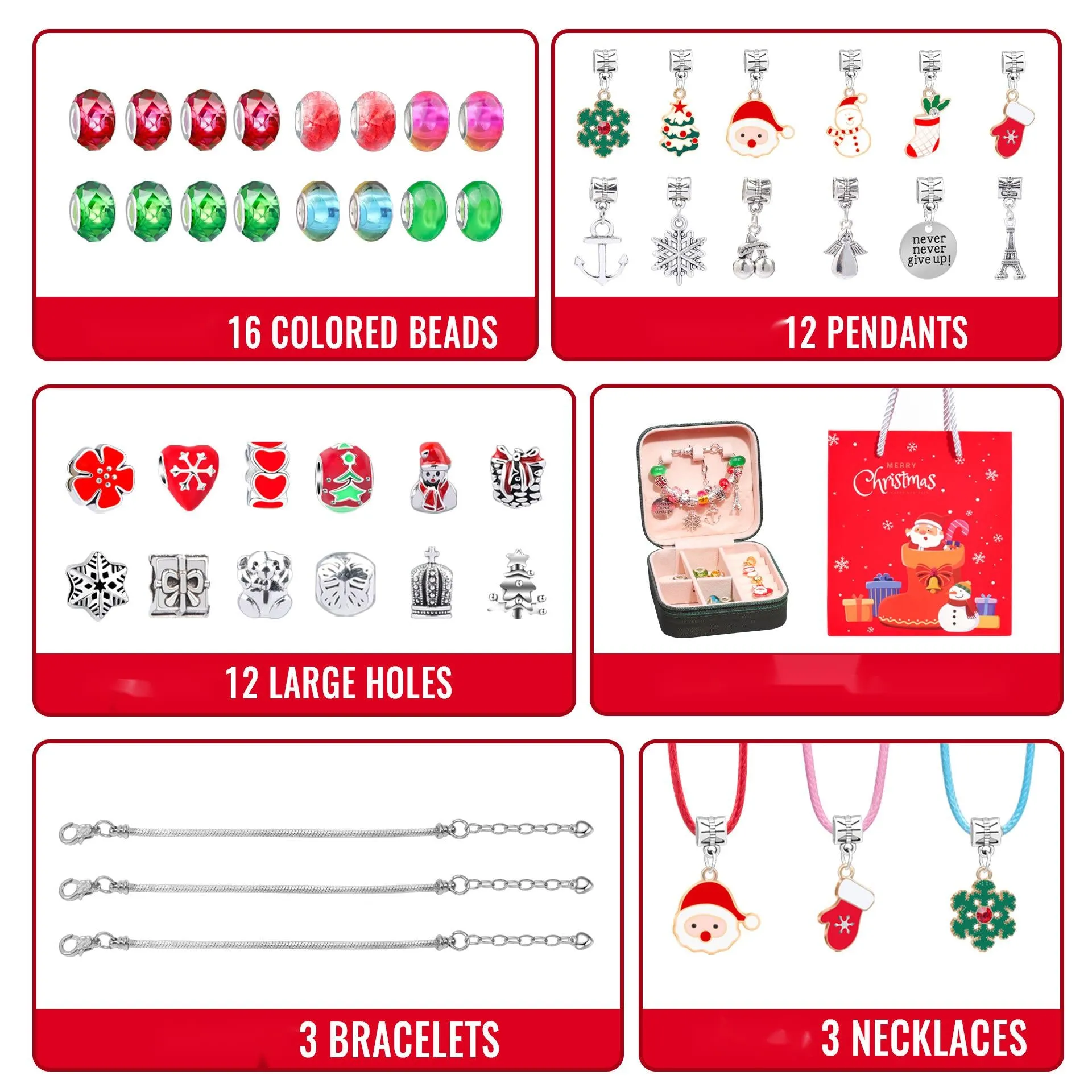 Poppy Crafts Luxury Jewellery Making Kit - Christmas Collection #3*